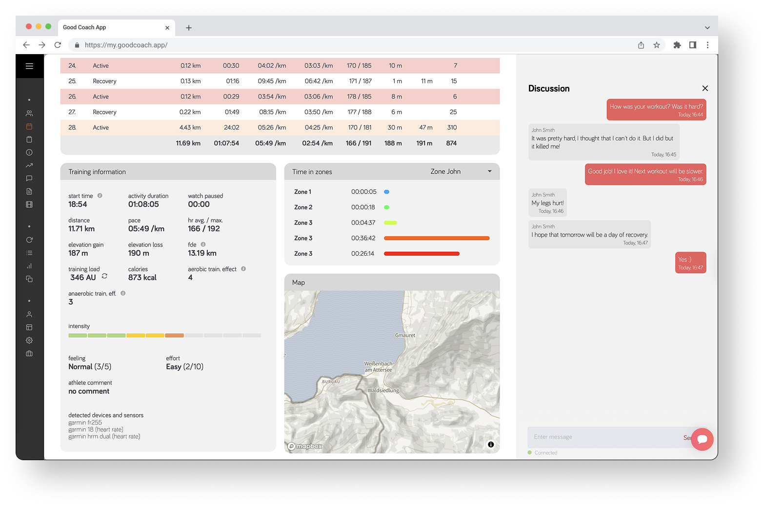 Good Coach App Screenshot from workout