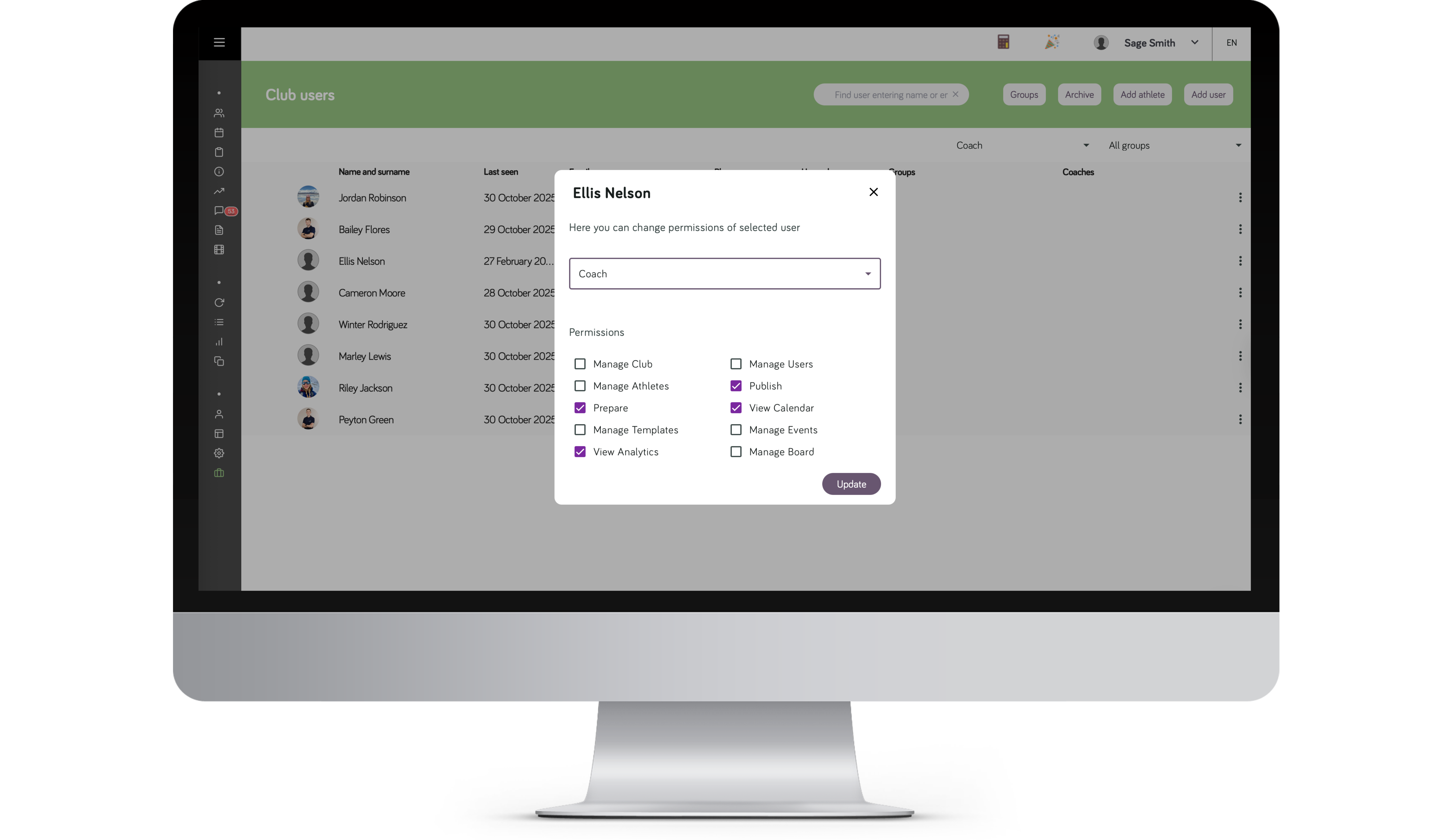 Club management illustration